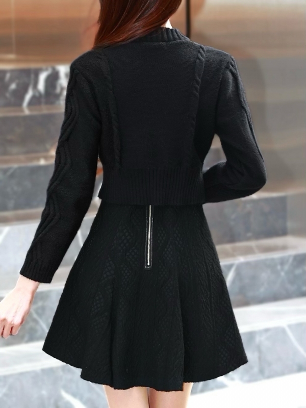 チェリーケーブルカーディガンBLACK 商品イメージ4