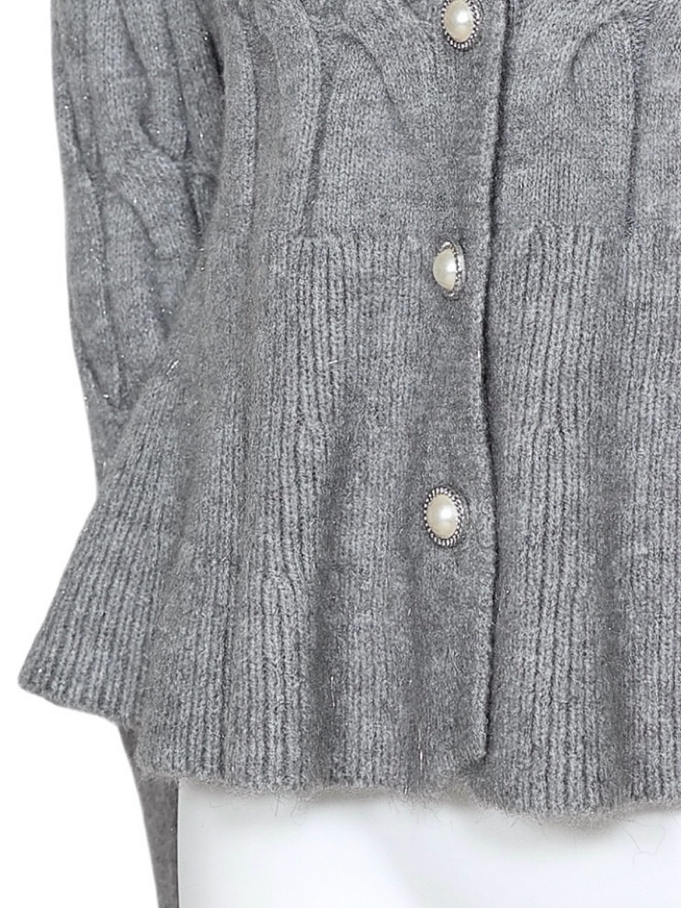 ソフィアペプラムカーディガンGRAY スタイリングイメージ7