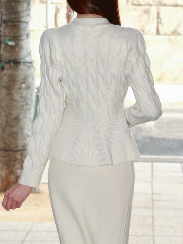 ソフィアペプラムカーディガンIVORY 商品イメージ4