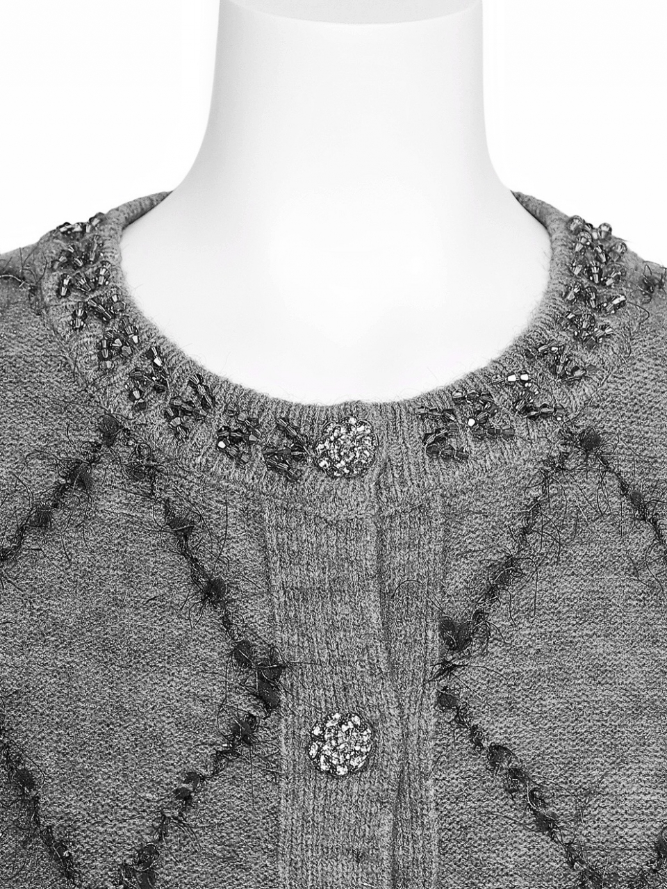 ラメフリンジダイアニットカーディガンGRAY スタイリングイメージ4