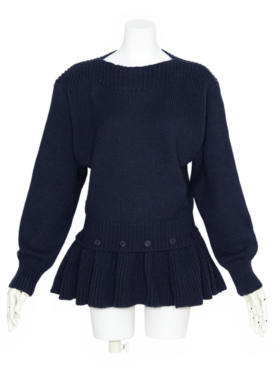 2WAYミッシェルフリルニットNAVY スタイリングイメージ1