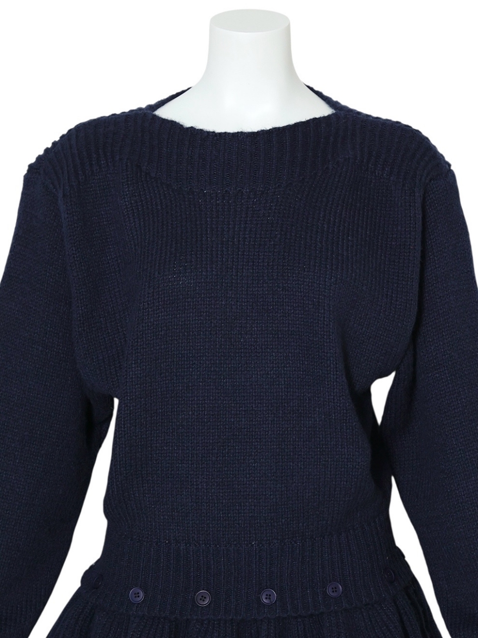 2WAYミッシェルフリルニットNAVY スタイリングイメージ5