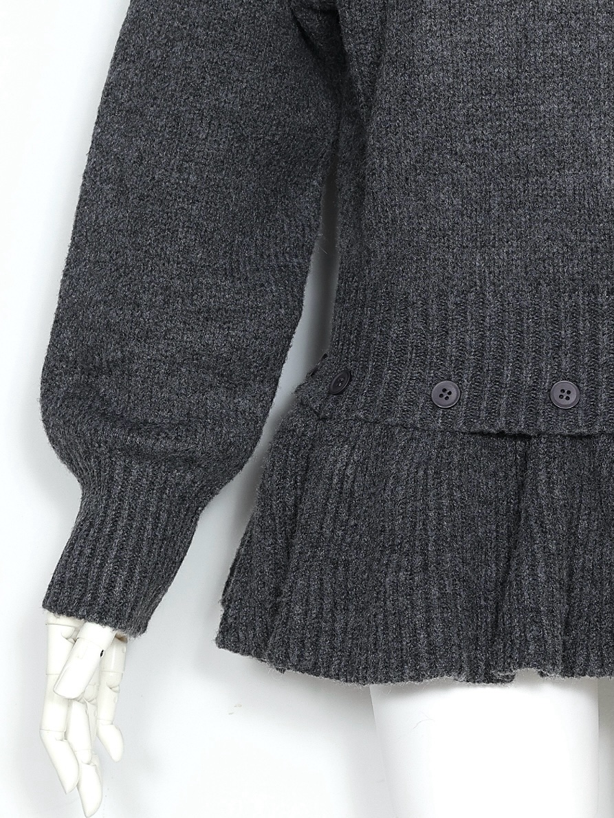 2WAYミッシェルフリルニットGRAY スタイリングイメージ7