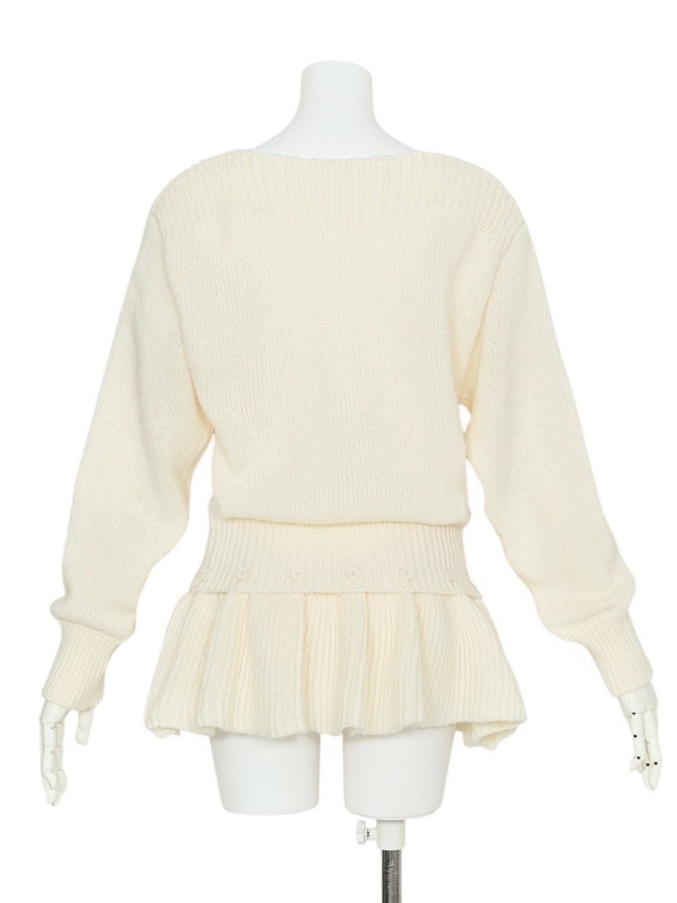 2WAYミッシェルフリルニットIVORY スタイリングイメージ4