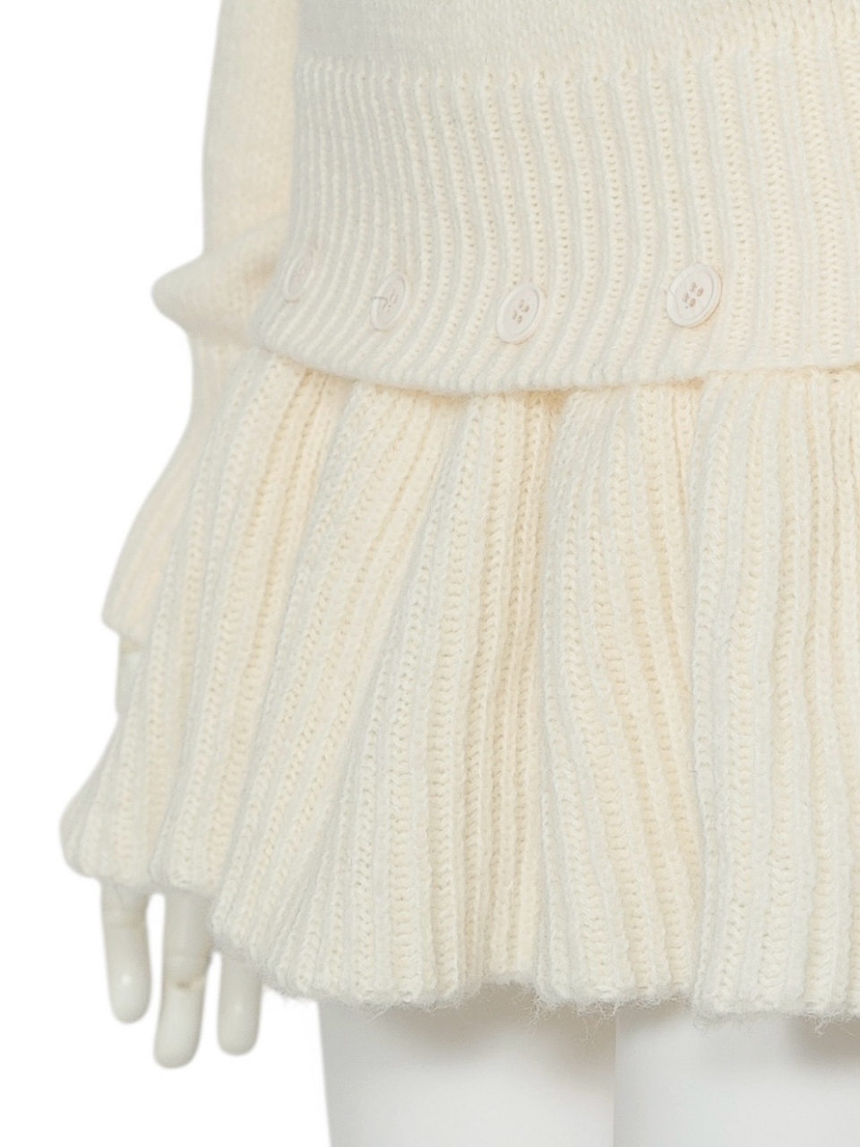 2WAYミッシェルフリルニットIVORY スタイリングイメージ7