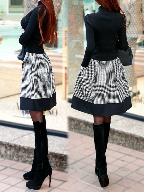 ハートビジュー千鳥切替ワンピース 商品イメージ3