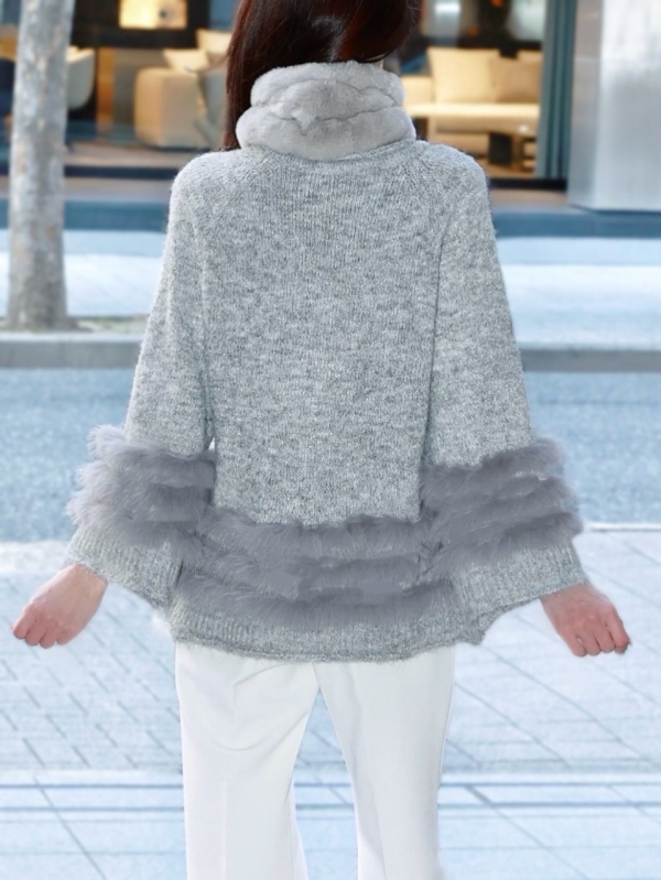 ティアードファーラメニットGRAY 商品イメージ4