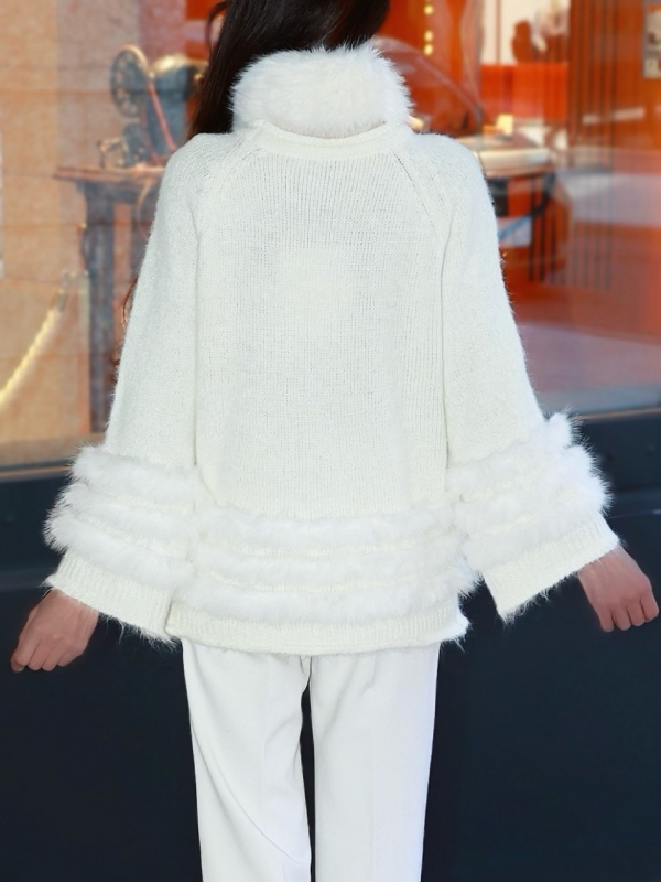 ティアードファーラメニットIVORY 商品イメージ4