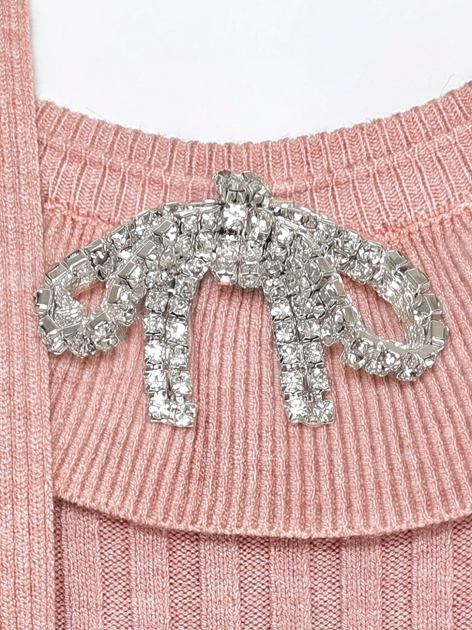 ジュエルリボンフリルワンピースPINKBEIGE スタイリングイメージ5