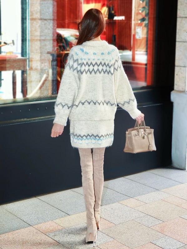 ノルディックウールニットセットアップIVORY 商品イメージ4