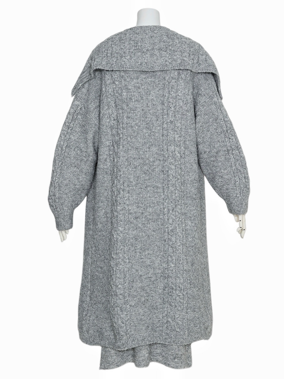 MiaウールケーブルロングセットアップGRAY スタイリングイメージ4