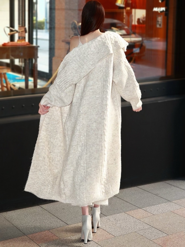 MiaウールケーブルロングセットアップIVORY 商品イメージ4