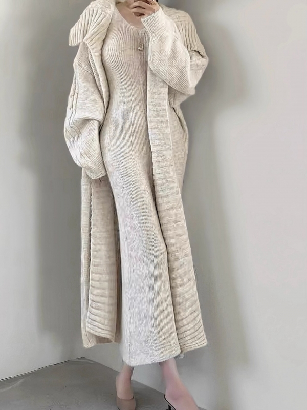 MiaウールケーブルロングセットアップIVORY 商品イメージ6