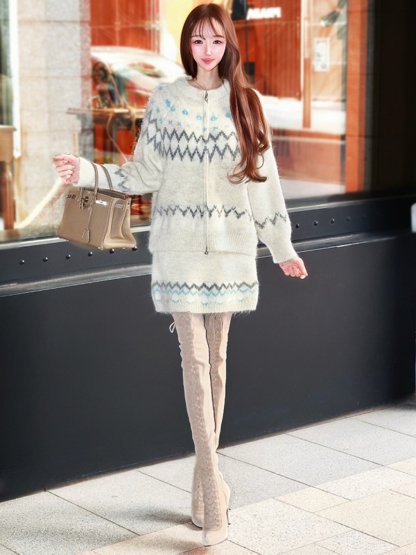 ノルディックウールニットセットアップIVORY 商品イメージ2