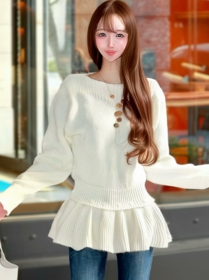 2WAYミッシェルフリルニットIVORY