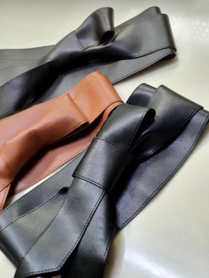 本革コルセットベルト BLACK/BROWN