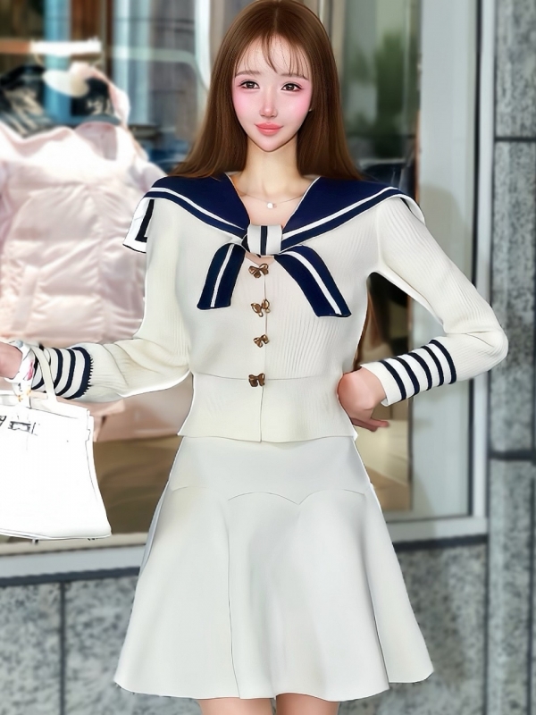 3WAYセーラーニットWHITE