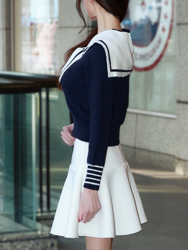 3WAYセーラーニットNAVY 商品イメージ4