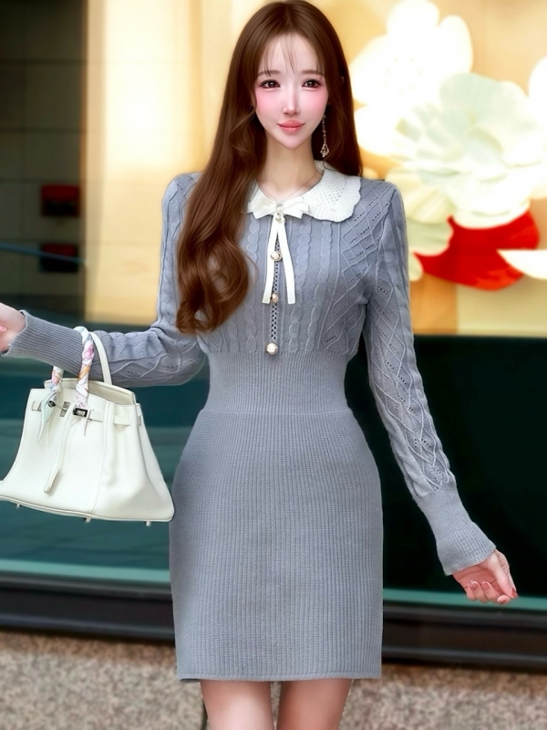 OliviaニットワンピースGRAY