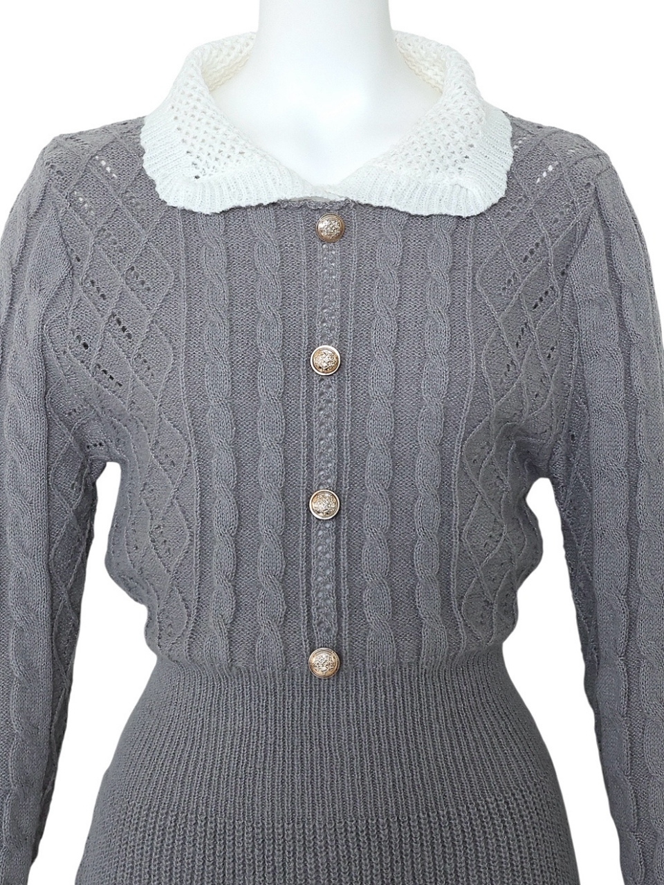 OliviaニットワンピースGRAY スタイリングイメージ4