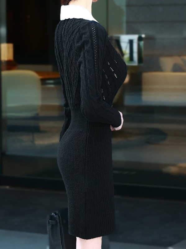 OliviaニットワンピースBLACK 商品イメージ3