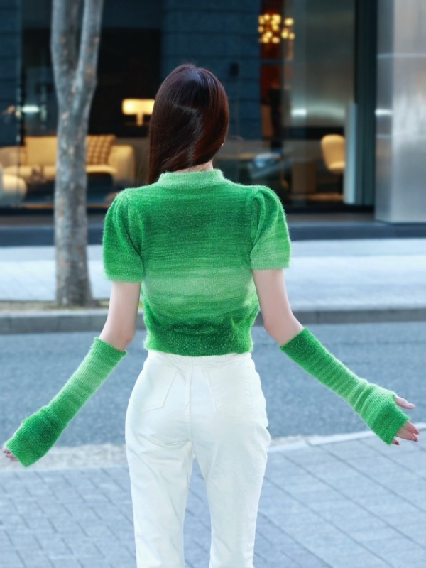 アームウォーマー付グラデニットGREEN 商品イメージ4