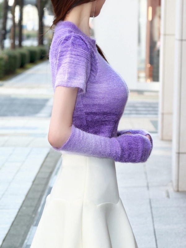 アームウォーマー付グラデニットLAVENDER 商品イメージ3