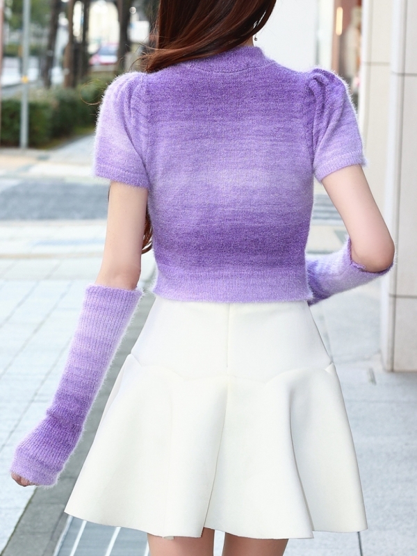 アームウォーマー付グラデニットLAVENDER 商品イメージ4