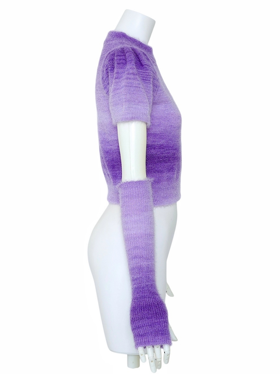 アームウォーマー付グラデニットLAVENDER スタイリングイメージ2