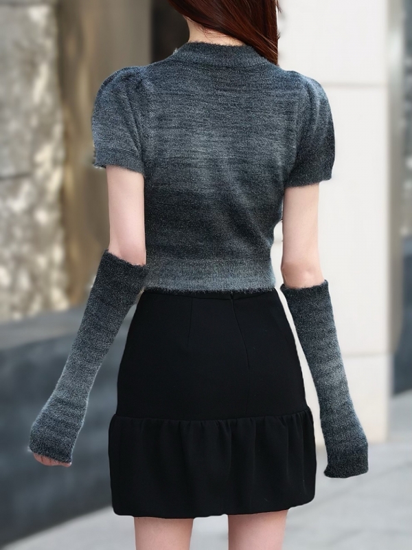 アームウォーマー付グラデニットGRAY 商品イメージ4