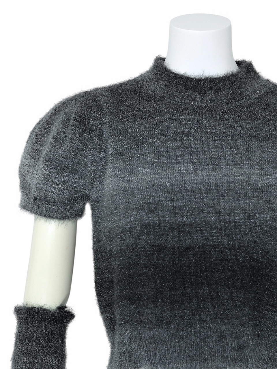 アームウォーマー付グラデニットGRAY スタイリングイメージ4