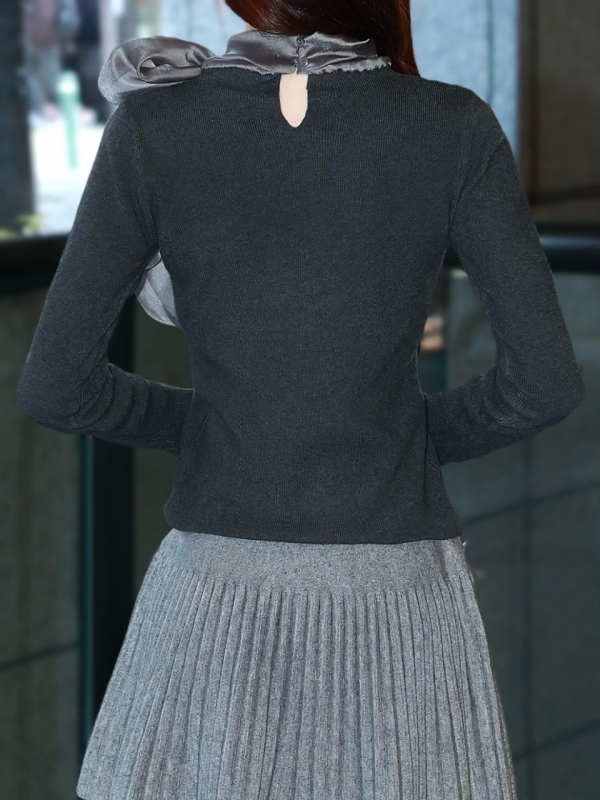 オーガンジーリボンニットGRAY 商品イメージ4