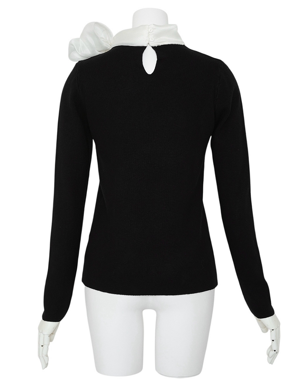 オーガンジーリボンニットBLACK スタイリングイメージ3