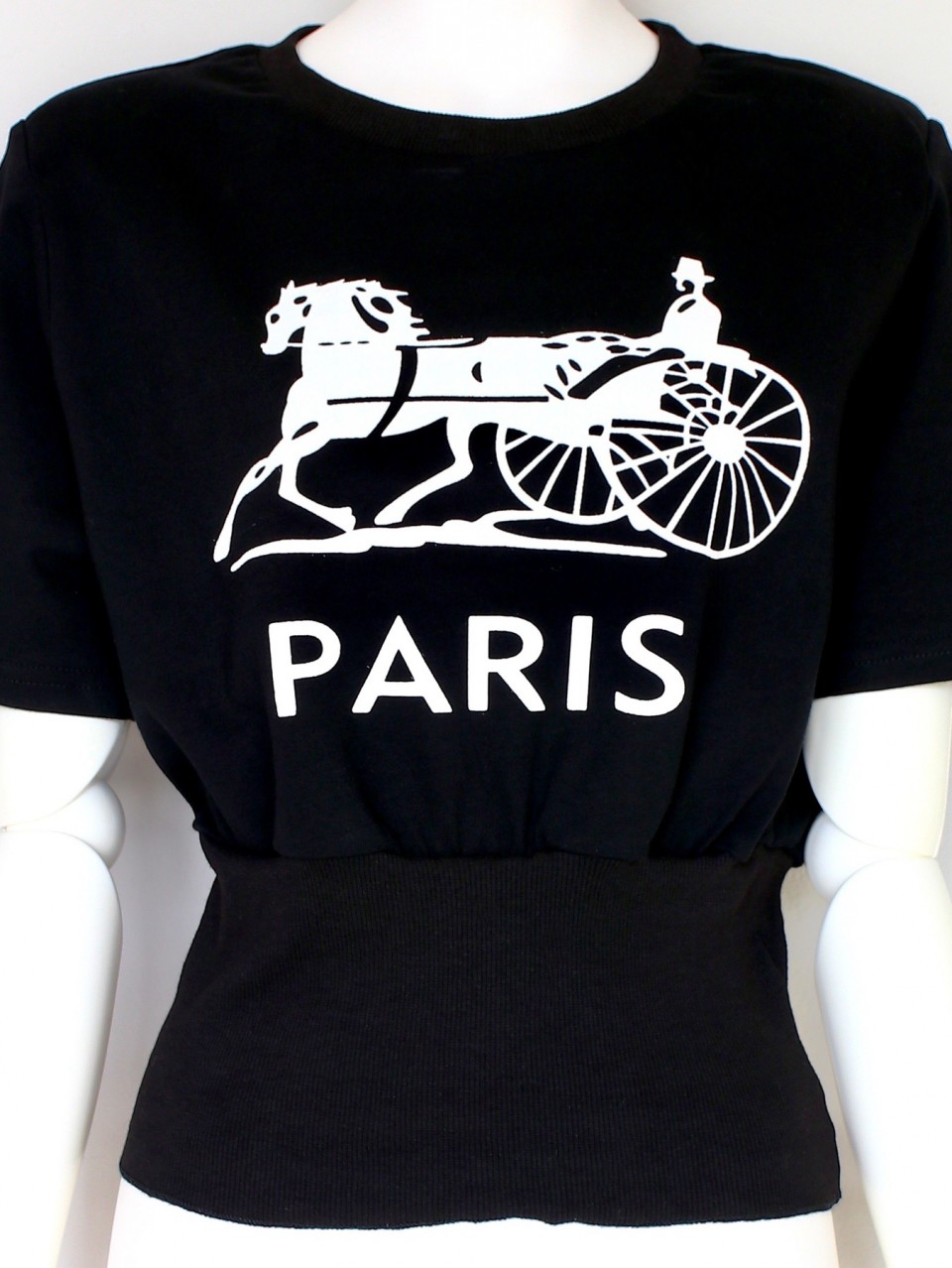 PARISお馬さんTシャツBLACK スタイリングイメージ5