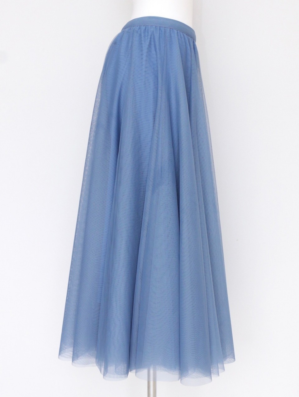 ボリューミーチュールロングスカートBLUE | miimi online store