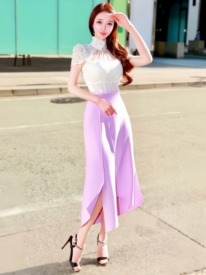 LAVENDERランダムヘムスカート