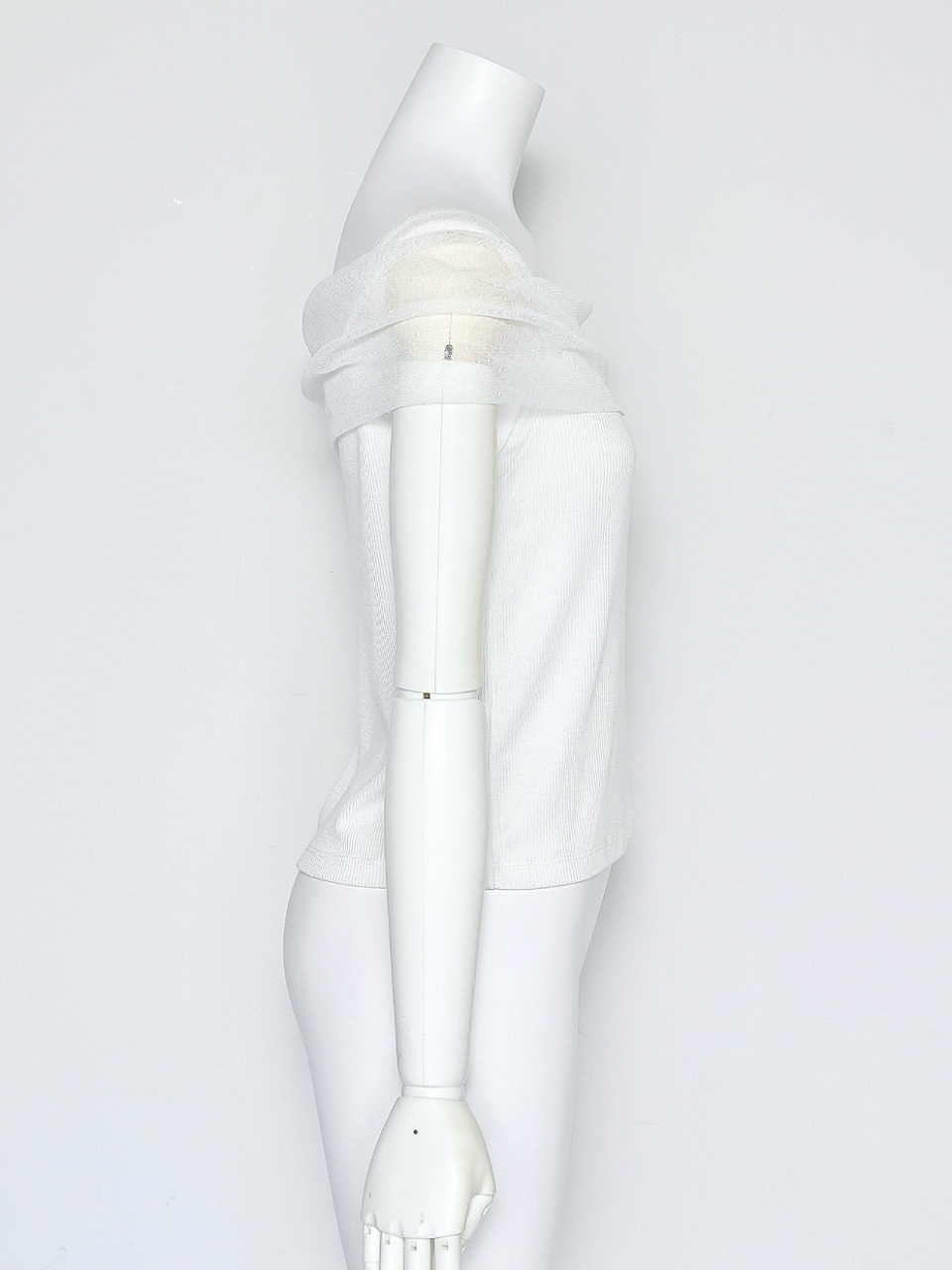 ドットチュール2wayトップスWHITE スタイリングイメージ4