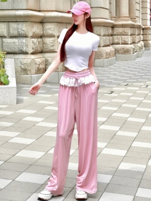 フリルパンツセットアップPINK