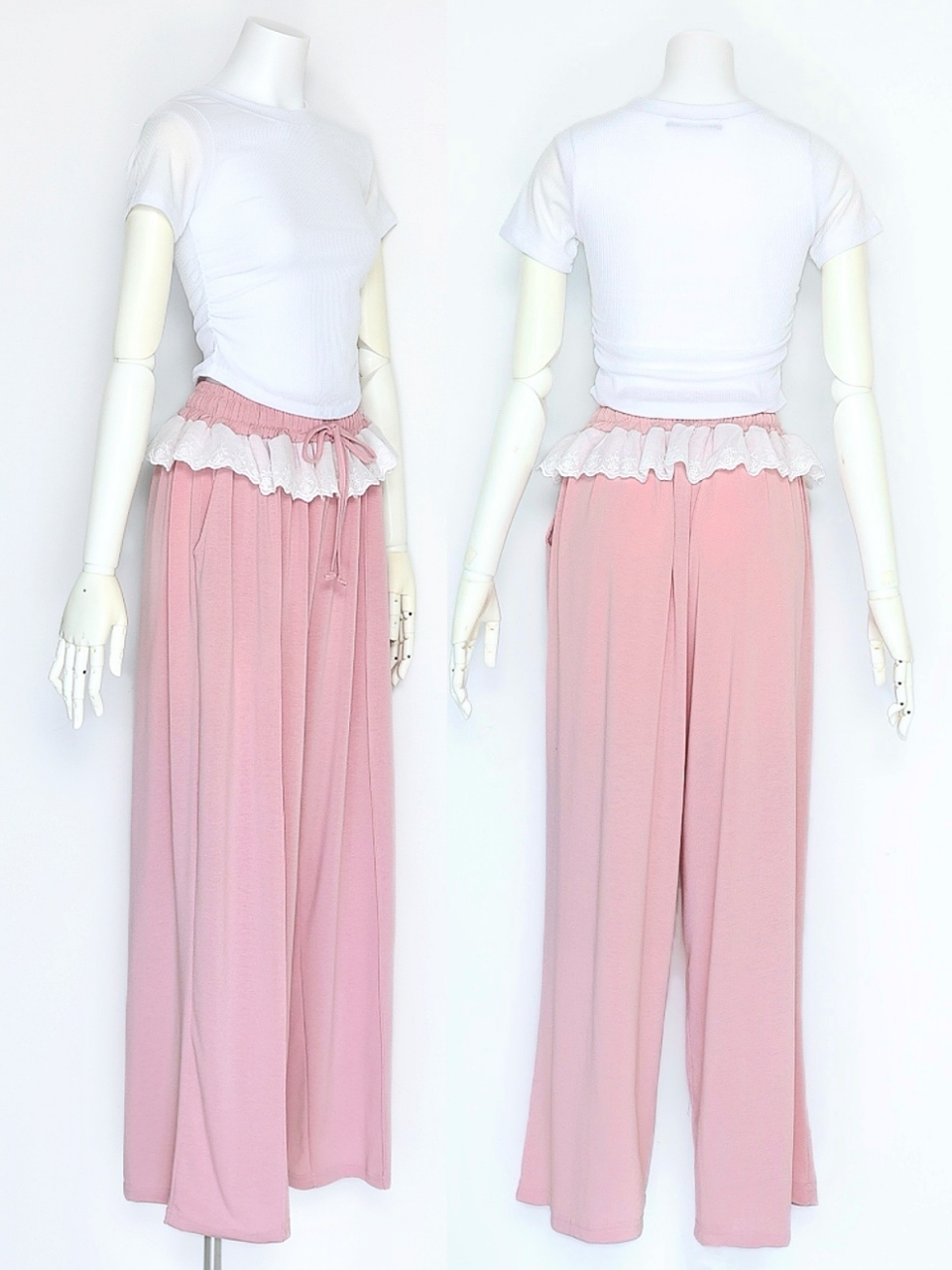 フリルパンツセットアップPINK スタイリングイメージ2