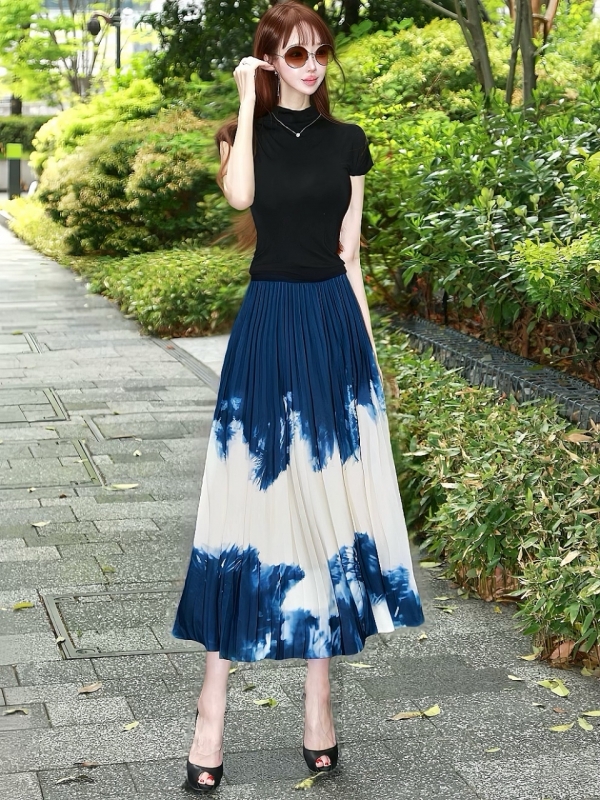 タイダイプリーツセットアップBLUE