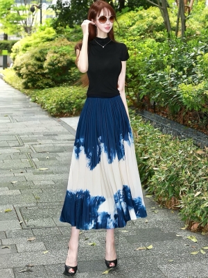 タイダイプリーツセットアップBLUE