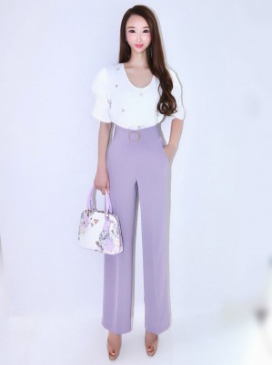LAVENDERセンタープレスパンツ