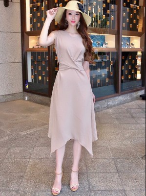 ウエストクロスワンピースBEIGE