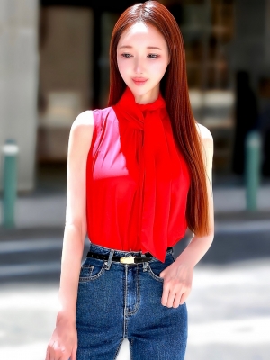 ラグジュアリータイシフォントップスRED