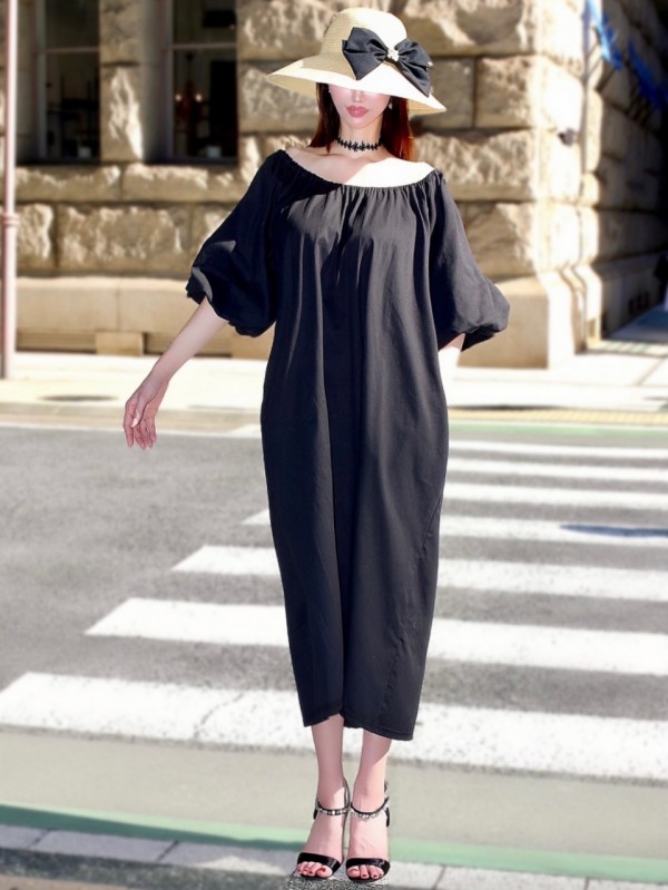 コクーンワンピースblack Miimi Online Store