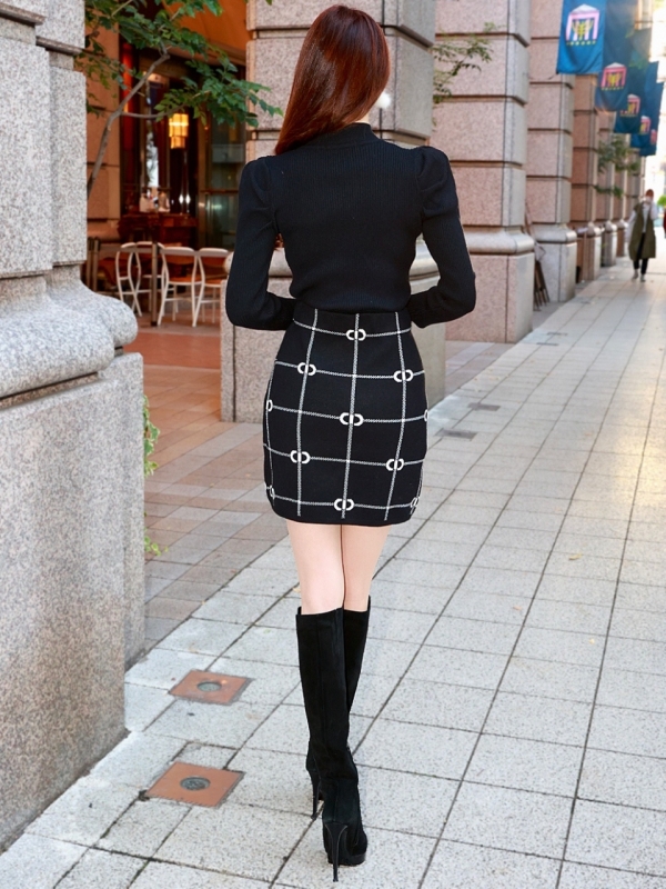 マーレニットミニスカートBLACK 商品イメージ4