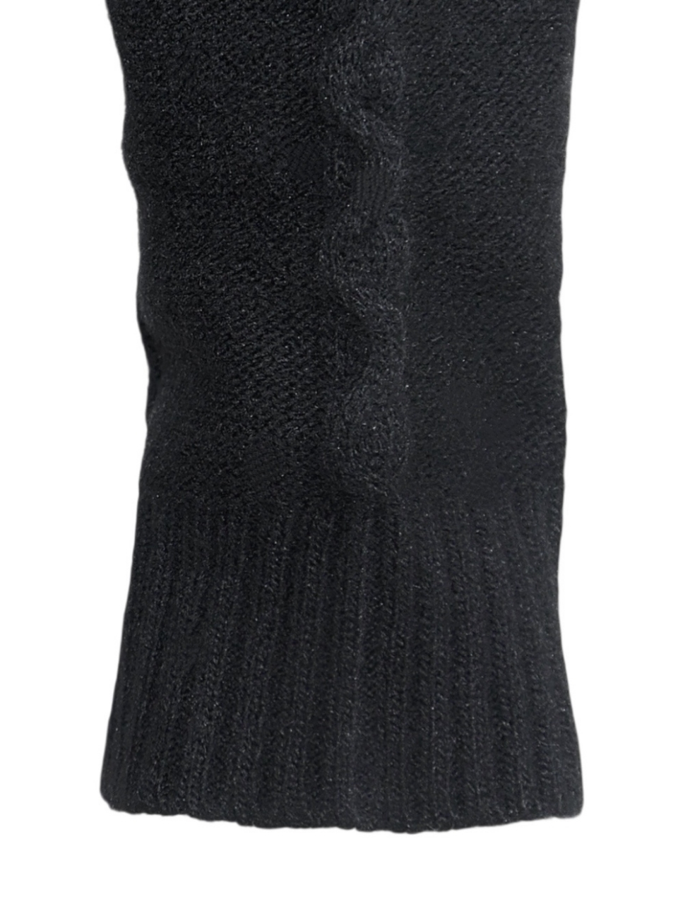 リボンカットケーブルWOOLニットBLACK スタイリングイメージ7