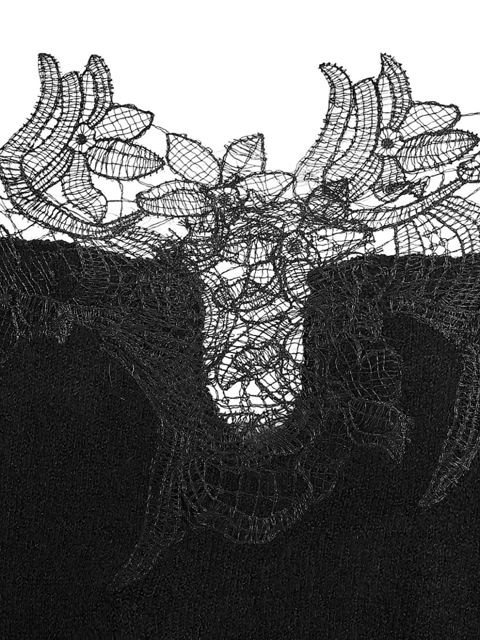 フローラルレースオーバーニットBLACK スタイリングイメージ5