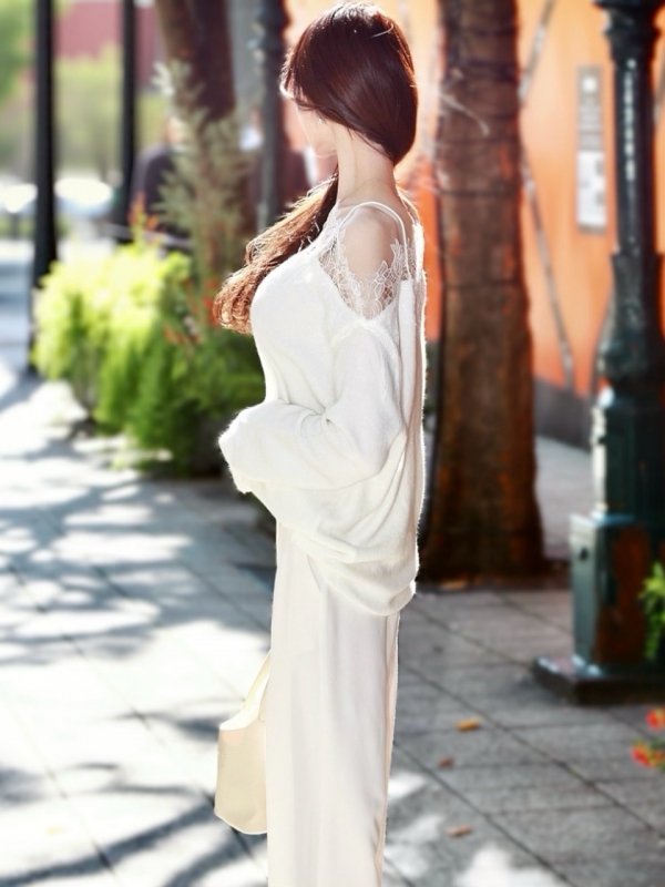 フローラルレースオーバーニットWHITE 商品イメージ3