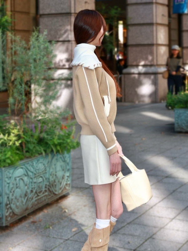 ケープカラーパイピングブルゾンMILKTEA 商品イメージ3